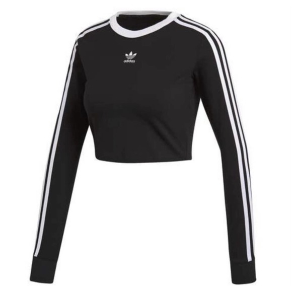 adidas Tops - Adidas Women's Crop Top, Athleisure Long Sleeve Workout Shirt, Black S NWOT